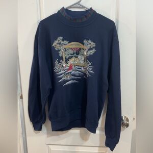 Morning Sun Grandmacore Cat Winter Sweatshirt M